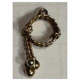 14K gold (tested) charm ï¿½ rope lasso