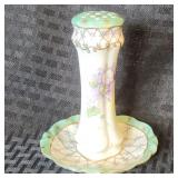 Antique Decorated Porcelain Hatpin Holder
