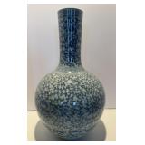 Ant. Chinese Blue & White Ceramic Tianqiuping Vase