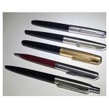 5 Pc. 'Parker' Fountain & Ballpoint Pens &  Pencil