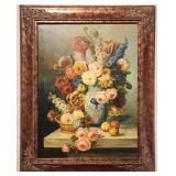 Fine Vintage Decorative Floral Still Life Painting