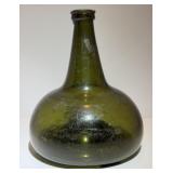 Antique 17th / 18th Century Glass Onion Bottle