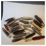 Lot of 22 Vintage Folding Pocket Knives