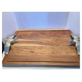 Cutting / Serving Vintage Board with Duck Handles