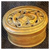 Antique Miniature Asian Bronze Box