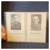 Rare 2 Brothers Authentic German WWII 'Sterbebild'