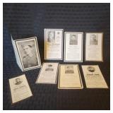 8 Authentic German WWII 'Sterbebild' Death Cards