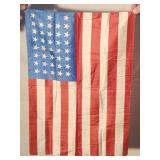 Antique 38 Star Silk American Flag -15.5' x 22.5'