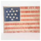 Ultra-Rare Antique 13 Star American Parade Fla