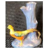 Antique Noritake Lusterware Figural Pheasant Vase
