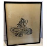 Original 'Holly Johnsen' Pencil Drawing 'Shoes'