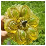Antique Sandwich Uranium Glass Curtain Tie-Back