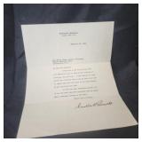 Franklin D. Roosevelt Typed Letter Signed - 1932