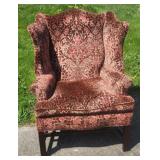 Fine Cherry Stickley Chippendale Style Wing Chair