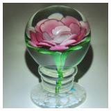 Early Millville Rose Style Pedestal Paperweight