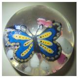 "Tom St. Clair" Sulfide Butterfly Paperweight
