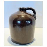 Antique 1/2 Gallon Stoneware Jug in Brown Slip