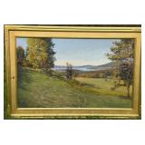 Fine 'Orlyk' Signed Landscape Painting with Fields