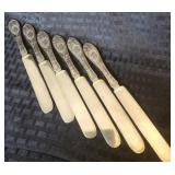 6 Antique 'J.F.C. & Co. Silver Plated Knives