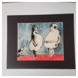 Vintage Fine Modern Painting - Rotund Figures