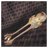 Sterling & Enamel Souvenir Sugar / Bon Bon Tongs