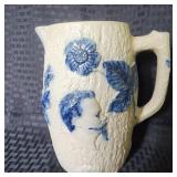 Antique 'White's' Stoneware Tree Trunk Pitcher