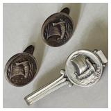 Vintage 3 Piece Georg Jensen Sterling Cufflink Set