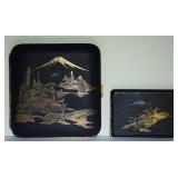 Antique Komai Style Mixed Metal Cigarette Set