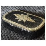 Antique Lacquered Paper Mache Snuff Box