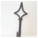 Antique Gothic Hand Wrought Iron Barrel Key 16th c