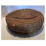 Antique Woven Sweetgrass Covered Sewing Box