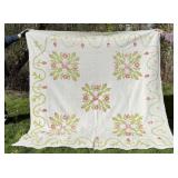 Antique Hand Sewn Applique Quilt