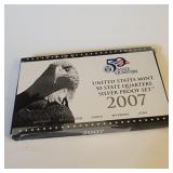 2007 Fifty (50) State Silver quarter proof set