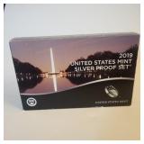 2019 U.S. Silver proof setï¿½10 coins all gem, $1.85