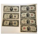 Seven (7) US Currency Notes: