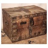 Antique Oak & Iron Trunk - Royal Knight Provenance