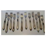 12 Matching Antique Silver Desert Forks