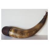 Antique "Robert Primmer" Carved Powder Horn