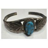 Vintage sterling silver Navaho bracelet by Spencer