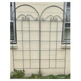 2 Iron Rod Dome Top Trellis Panels - Each 84' Tall