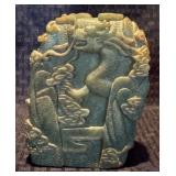 Chinese Carved Green Stone Sculpture with Dragon