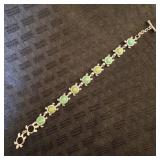Native American Sterling Trail of Turtles Bracelet