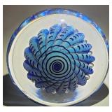 "Eickholt" Signed Art Glass Anemone Paperweight