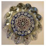 Fine Ribbed Melon Form Art Glass Paperweight