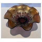 Northwood Carnival Glass Bowl - Star of David