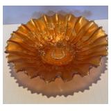 Antique Northwood Carnival Glass Bowl - Good Luck