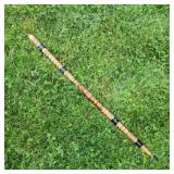 Vintage Folk Art Turned & Painted Wooden Shaft