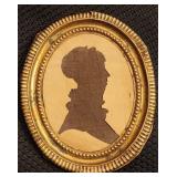 Antique Silhouette - Paper, Cloth & Stamped Brass
