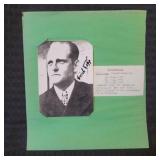 Signed Photo. WWII German Submarine Commander Topp