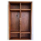 Antique Divided Wooden Carrying Tray
